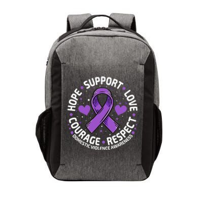 Domestic Violence Awareness LOVE SUPPORT Purple Ribbon Vector Backpack