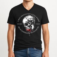 Dicere Verum A Man Should Not Utter Words He Is Unwilling To Stand V-Neck T-Shirt