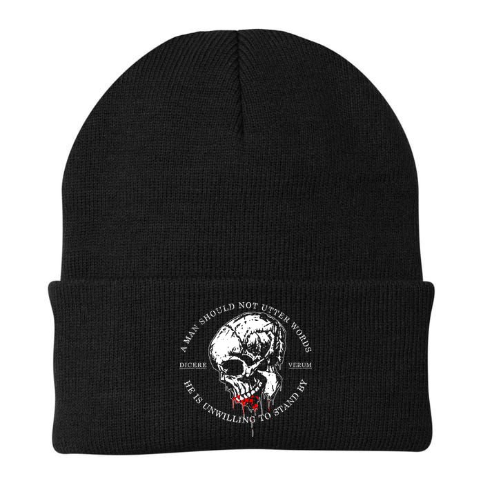 Dicere Verum A Man Should Not Utter Words He Is Unwilling To Stand Knit Cap Winter Beanie
