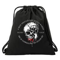 Dicere Verum A Man Should Not Utter Words He Is Unwilling To Stand Drawstring Bag
