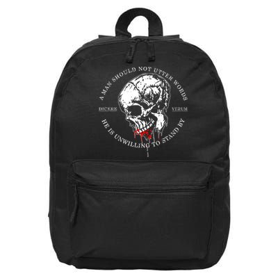 Dicere Verum A Man Should Not Utter Words He Is Unwilling To Stand 16 in Basic Backpack