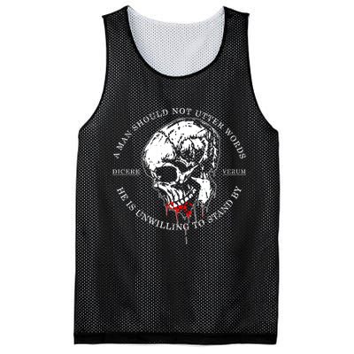Dicere Verum A Man Should Not Utter Words He Is Unwilling To Stand Mesh Reversible Basketball Jersey Tank