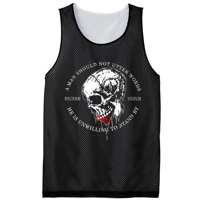 Dicere Verum A Man Should Not Utter Words He Is Unwilling To Stand Mesh Reversible Basketball Jersey Tank