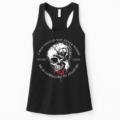 Dicere Verum A Man Should Not Utter Words He Is Unwilling To Stand Womens Tank Top