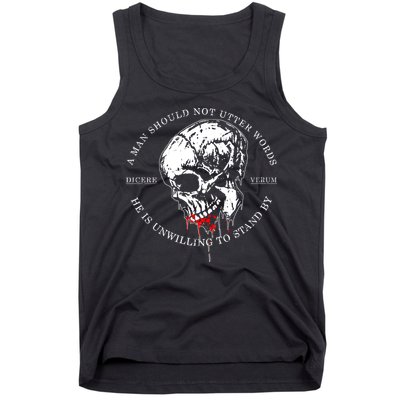 Dicere Verum A Man Should Not Utter Words He Is Unwilling To Stand Tank Top