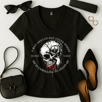 Dicere Verum A Man Should Not Utter Words He Is Unwilling To Stand Women's V-Neck T-Shirt