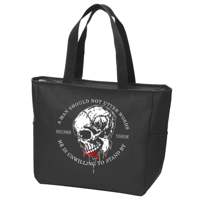 Dicere Verum A Man Should Not Utter Words He Is Unwilling To Stand Zip Tote Bag
