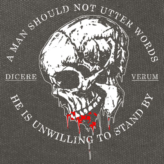 Dicere Verum A Man Should Not Utter Words He Is Unwilling To Stand Cotton Canvas Backpack