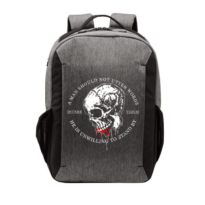 Dicere Verum A Man Should Not Utter Words He Is Unwilling To Stand Vector Backpack