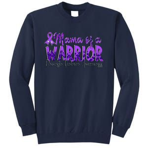 Domestic Violence Awareness Purple Mama Of A Warrior Tall Sweatshirt