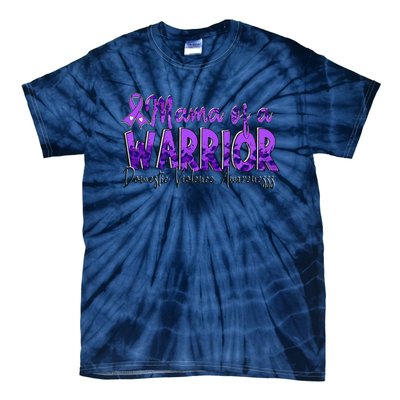 Domestic Violence Awareness Purple Mama Of A Warrior Tie-Dye T-Shirt