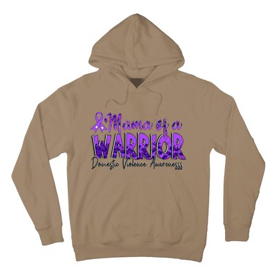 Domestic Violence Awareness Purple Mama Of A Warrior Hoodie