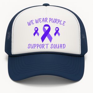 Domestic Violence Awareness Purple Ribbon In October We Wear Purple Trucker Hat