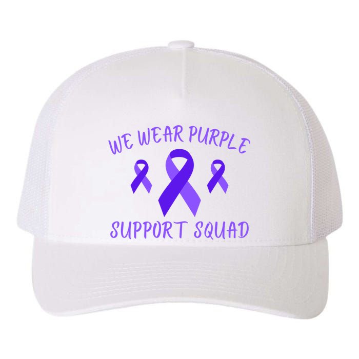 Domestic Violence Awareness Purple Ribbon In October We Wear Purple Yupoong Adult 5-Panel Trucker Hat