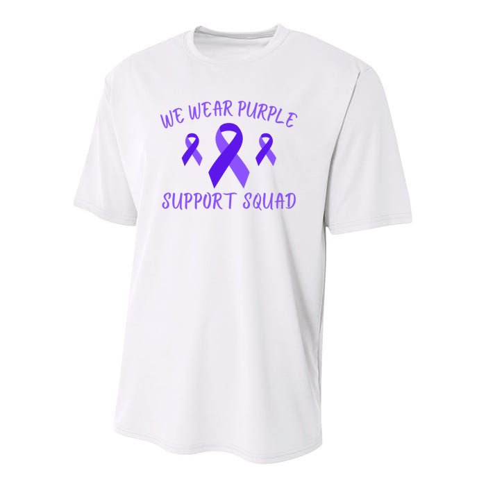 Domestic Violence Awareness Purple Ribbon In October We Wear Purple Youth Performance Sprint T-Shirt