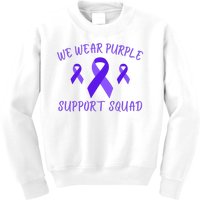 Domestic Violence Awareness Purple Ribbon In October We Wear Purple Kids Sweatshirt