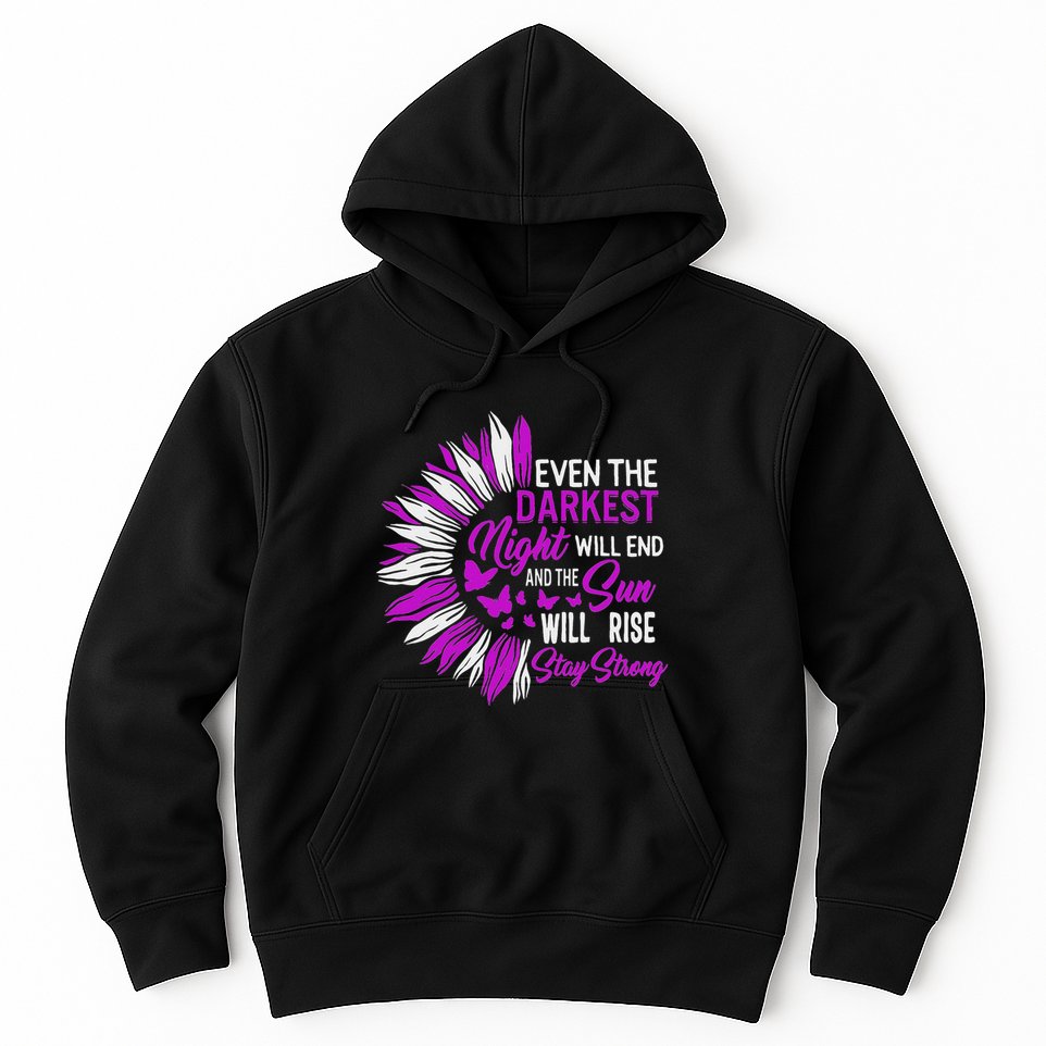 Domestic Violence Awareness Month Sunflower Warrior Support Hoodie