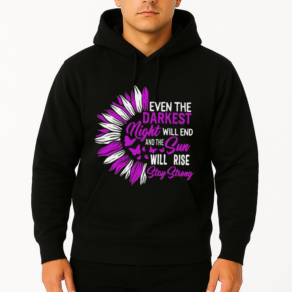 Domestic Violence Awareness Month Sunflower Warrior Support Hoodie
