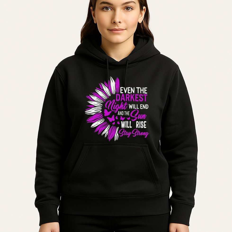 Domestic Violence Awareness Month Sunflower Warrior Support Hoodie