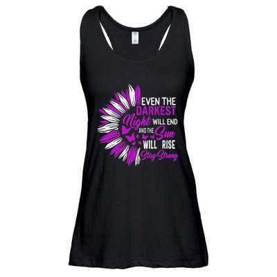 Domestic Violence Awareness Month Sunflower Warrior Support Ladies Essential Flowy Tank