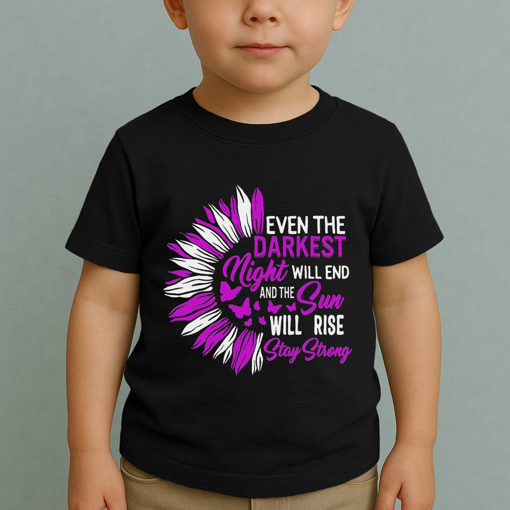 Domestic Violence Awareness Month Sunflower Warrior Support Toddler T-Shirt