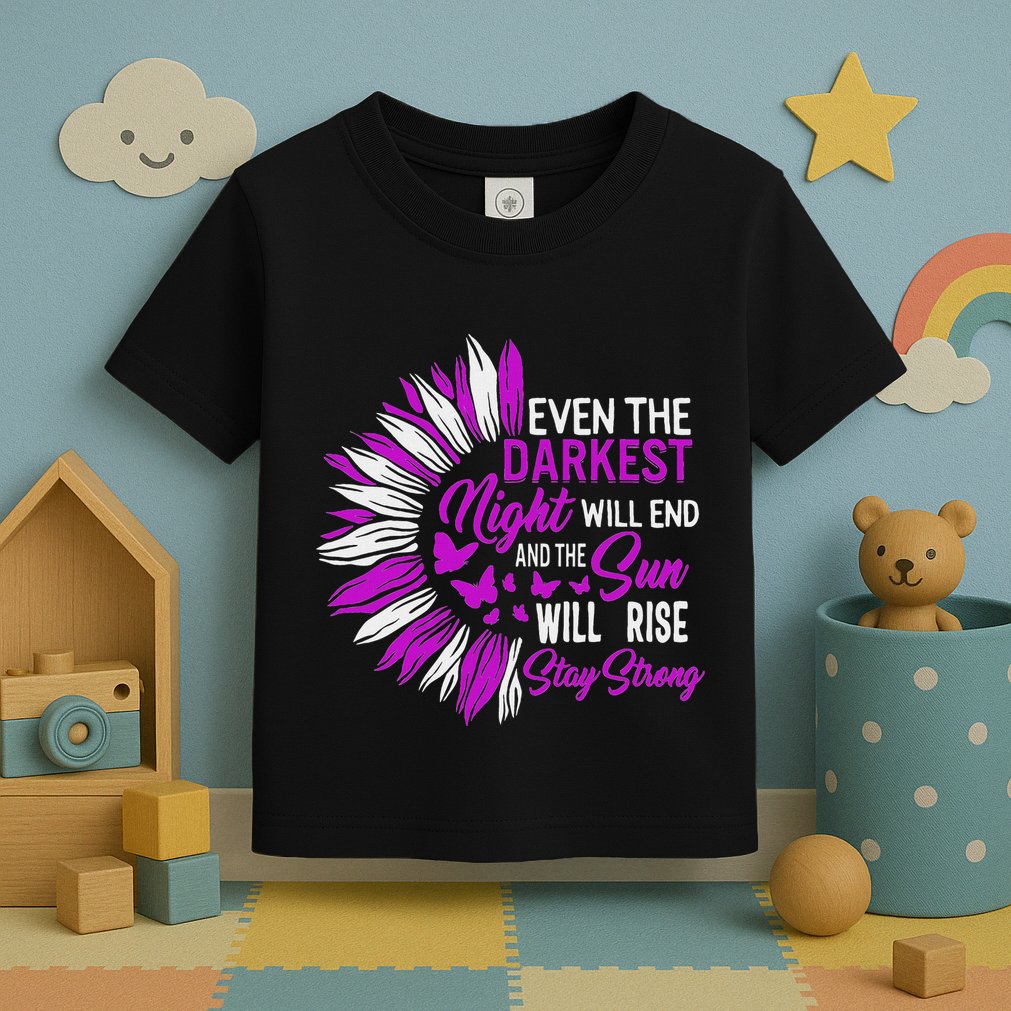 Domestic Violence Awareness Month Sunflower Warrior Support Toddler T-Shirt
