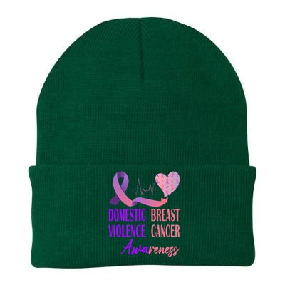 Domestic Violence And Breast Cancer Awareness Month Support Knit Cap Winter Beanie