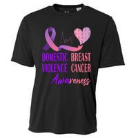 Domestic Violence And Breast Cancer Awareness Month Support Cooling Performance Crew T-Shirt