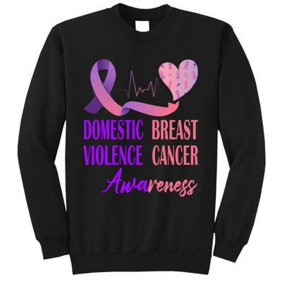 Domestic Violence And Breast Cancer Awareness Month Support Sweatshirt