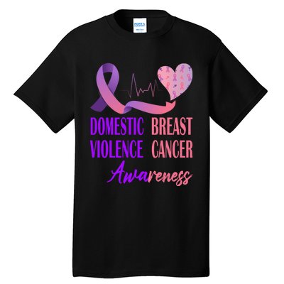 Domestic Violence And Breast Cancer Awareness Month Support Tall T-Shirt