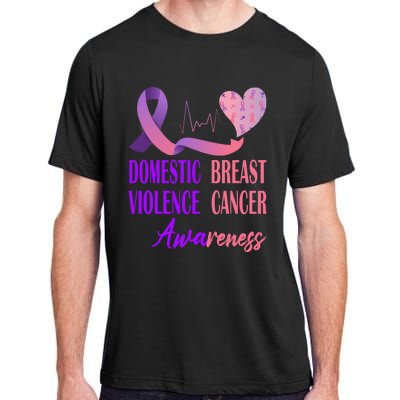 Domestic Violence And Breast Cancer Awareness Month Support Adult ChromaSoft Performance T-Shirt