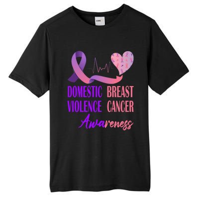 Domestic Violence And Breast Cancer Awareness Month Support Tall Fusion ChromaSoft Performance T-Shirt