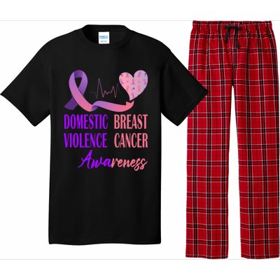 Domestic Violence And Breast Cancer Awareness Month Support Pajama Set