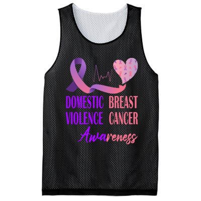 Domestic Violence And Breast Cancer Awareness Month Support Mesh Reversible Basketball Jersey Tank