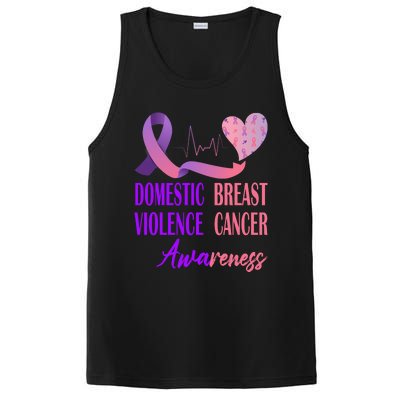 Domestic Violence And Breast Cancer Awareness Month Support PosiCharge Competitor Tank