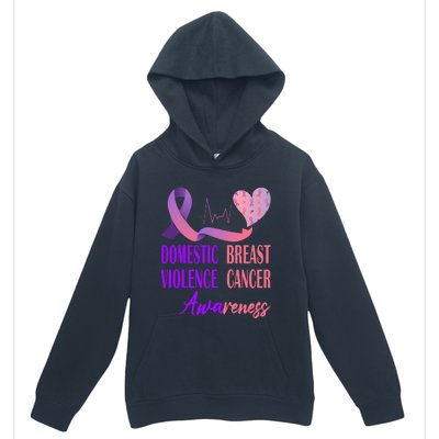 Domestic Violence And Breast Cancer Awareness Month Support Urban Pullover Hoodie