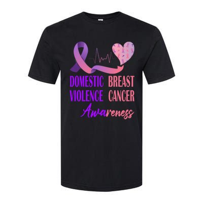 Domestic Violence And Breast Cancer Awareness Month Support Softstyle CVC T-Shirt