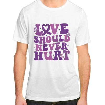 Domestic Violence Awareness Love Should Never Hurt Adult ChromaSoft Performance T-Shirt