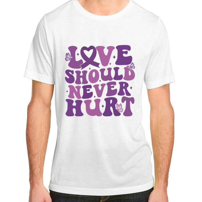 Domestic Violence Awareness Love Should Never Hurt Adult ChromaSoft Performance T-Shirt