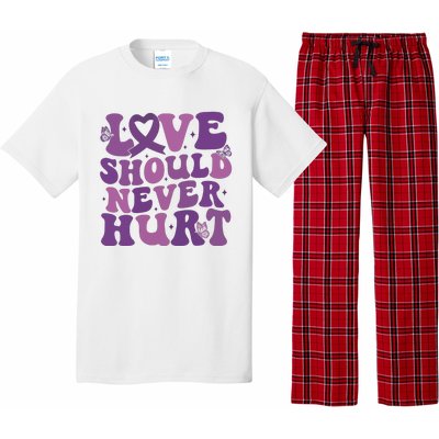 Domestic Violence Awareness Love Should Never Hurt Pajama Set