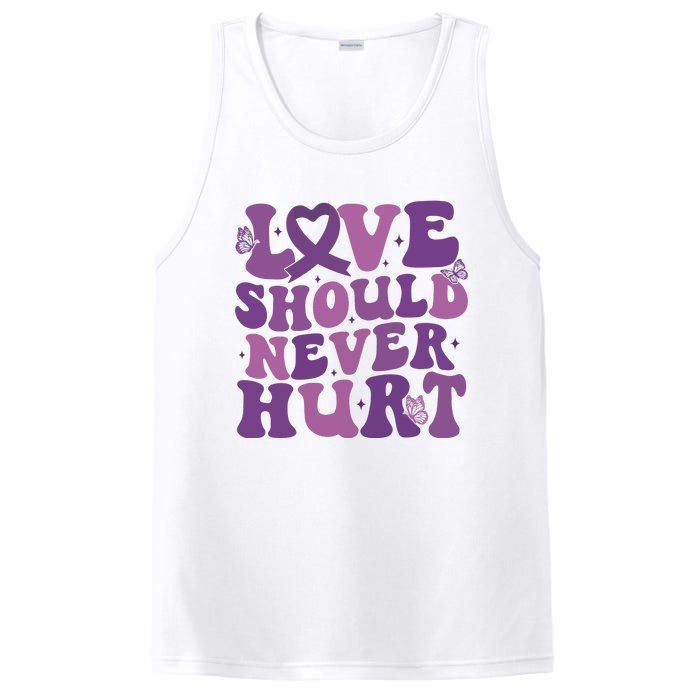 Domestic Violence Awareness Love Should Never Hurt PosiCharge Competitor Tank