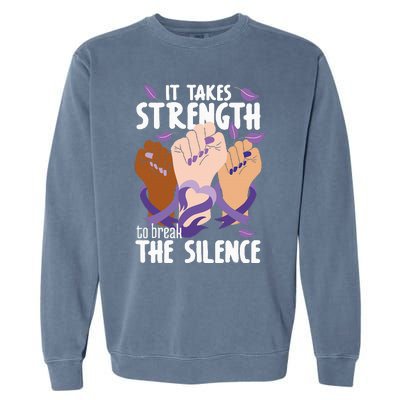 Domestic Violence Awareness Break The Silence Garment-Dyed Sweatshirt