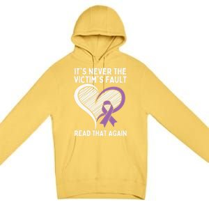 Domestic Violence Awareness Sexual Assault Awareness Gift Premium Pullover Hoodie