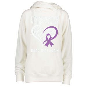 Domestic Violence Awareness Sexual Assault Awareness Gift Womens Funnel Neck Pullover Hood