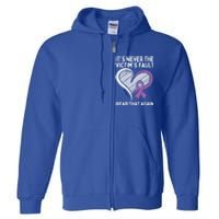 Domestic Violence Awareness Sexual Assault Awareness Gift Full Zip Hoodie