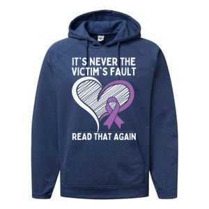 Domestic Violence Awareness Sexual Assault Awareness Gift Performance Fleece Hoodie