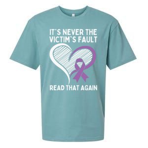 Domestic Violence Awareness Sexual Assault Awareness Gift Sueded Cloud Jersey T-Shirt