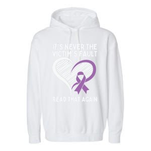 Domestic Violence Awareness Sexual Assault Awareness Gift Garment-Dyed Fleece Hoodie