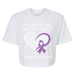 Domestic Violence Awareness Sexual Assault Awareness Gift Bella+Canvas Jersey Crop Tee