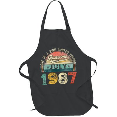 Distressed Vintage Awesome Since July 1987 36th Birthday Apron